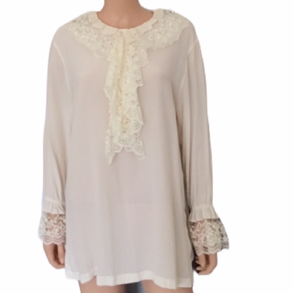 Vintage Antoinette Franz Haushofer Silk Lace Blouse